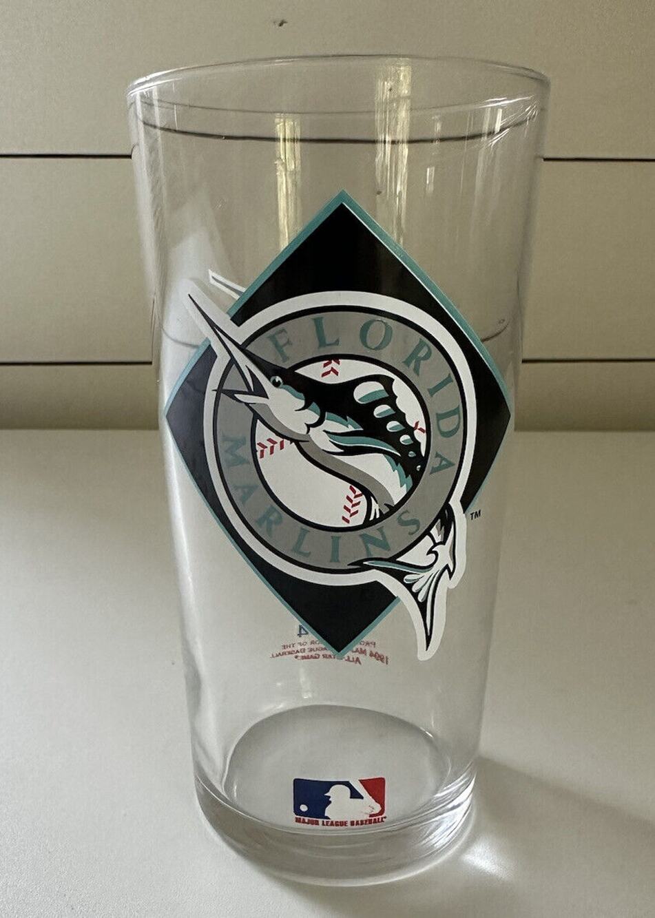 Vintage Florida Marlins MLB 1994 TEXACO Collectible Glass